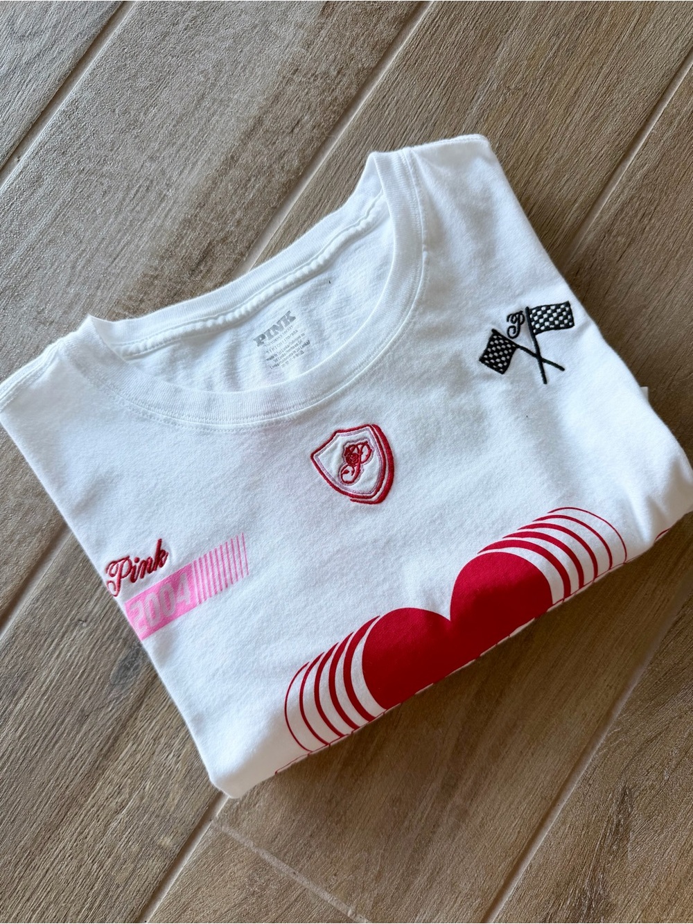 PINK Victoria's Secret Limited Edition racing tshirt Size Small